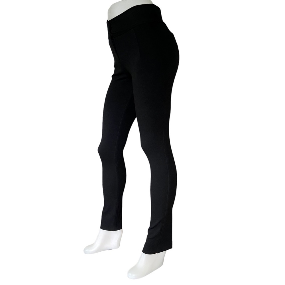 Diane Von Furstenberg Black Skinny Moto Legging Classic Trouser Pants 4